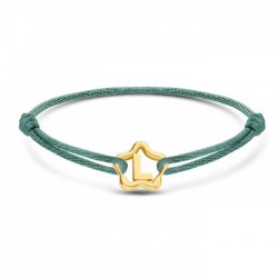MINITIALS Starfish satijne armband met 18kt gouden symbool / initiaal - 38059