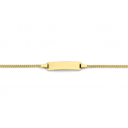 18kt geelgouden armband met graveerplaat - 38326