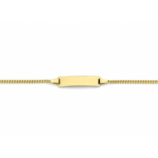 18kt geelgouden armband met graveerplaat - 38326