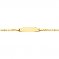 18kt geelgouden armband met graveerplaat - 38329