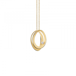 Annamaria Cammilli Dune - 18kt geelgouden halsketting met hanger en briljant - 38351