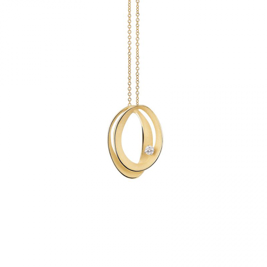 Annamaria Cammilli Dune - 18kt geelgouden halsketting met hanger en briljant - 38351