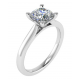 18kt witgouden solitaire ring met briljant 0.02ct - 38434