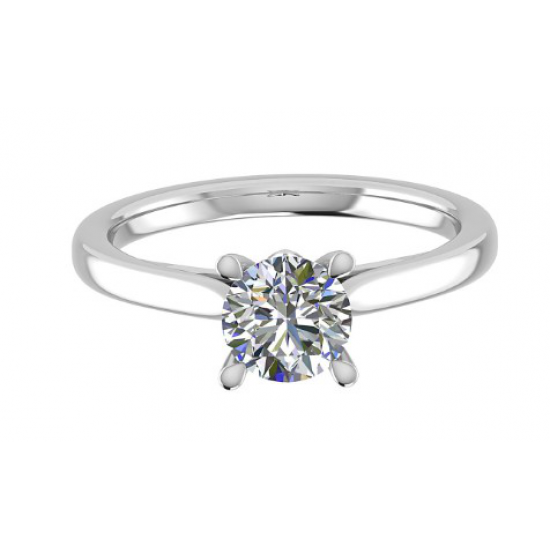 18kt witgouden solitaire ring met briljant 0.02ct - 38434