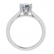 18kt witgouden solitaire ring met briljant 0.02ct - 38434