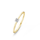 18kt witgouden solitaire ring met briljant 0.02ct - 38434