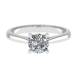 18kt bicolore gouden solitaire ring met briljant 0.73ct - 38436