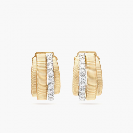 Marco Bicego Masai - 18kt bicolore gouden oorringen met diamant 0.44ct - 38585