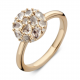 Roos1835 - 18kt roodgouden ring met diamanten 0.86ct - 38660