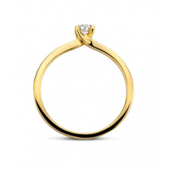 DULCI NEA - 18kt geelgouden solitaire ring met briljant 0.14ct - 38665