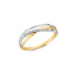 Dulci Nea - 18kt bicolore gouden ring met diamant 0.03ct - 38670