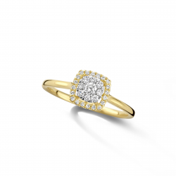 Dulci Nea - 18kt geel gouden ring met diamant 0.23ct - 38673