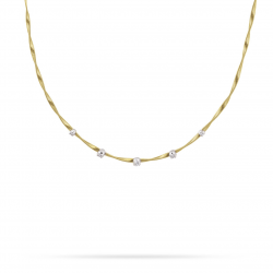 Marco Bicego Marrakech - 18kt bicolore gouden halsketting met diamant 0.46ct - 38708