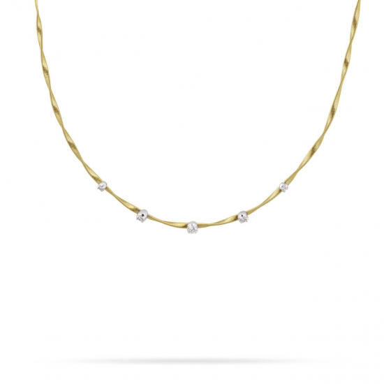 Marco Bicego Marrakech - 18kt bicolore gouden halsketting met diamant 0.46ct - 38708