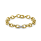 14kt geel gouden schakel armband met diamant 0.18ct - 38744