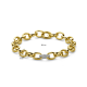 14kt geel gouden schakel armband met diamant 0.18ct - 38744