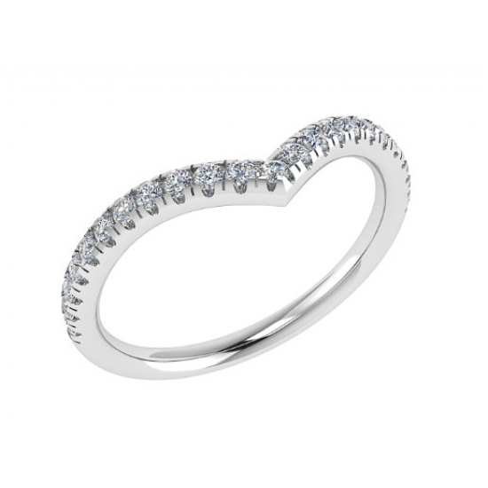 18kt witgouden ring met diamant 0.16ct - 38874