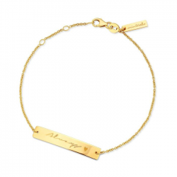 Minitials - 18kt geelgouden armband met graveerplaat - 38902