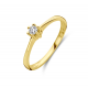 14kt geel gouden solitaire ring met diamant 0.10ct - 38945