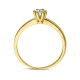 14kt geel gouden solitaire ring met diamant 0.10ct - 38945