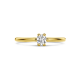 14kt geel gouden solitaire ring met diamant 0.10ct - 38945