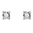 14kt witgouden solitaire oorringen met zirconium - 39122