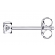 14kt witgouden solitaire oorringen met zirconium - 39122