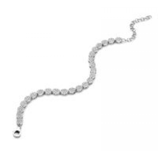 Silver Rose - zilveren oorringen met zirconium - 39184