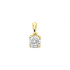 14kt geelgouden hanger met lab grown diamant 0.50ct - 39192