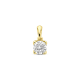 14kt geelgouden hanger met lab grown diamant 0.50ct - 39192