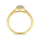 14kt geelgouden solitaire ring met lab grown diamant 0.32ct - 39193