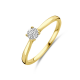 14kt geelgouden solitaire ring met lab grown diamant 0.32ct - 39194