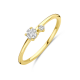 14kt geelgouden solitaire ring met lab grown diamant 0.20ct - 39197