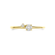 14kt geelgouden solitaire ring met lab grown diamant 0.20ct - 39197