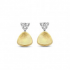 18kt geelgouden oorringen met briljant 0.15ct - 39214