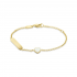 14kt geelgouden armband met graveerplaat - 39228