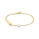 14kt geelgouden armband met graveerplaat - 39228