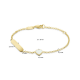 14kt geelgouden armband met graveerplaat - 39228