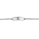 14kt witgouden armband met graveerplaat - 39230