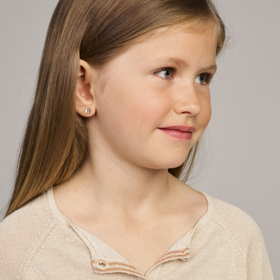 14kt geelgouden oorringen - bloem - 39239