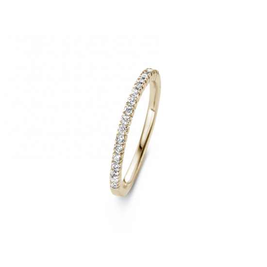 DUO 18kt geelgouden trouwring met diamant 0.27ct - 39240