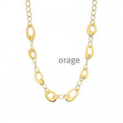Orage gele vergulde halsketting - 39243