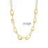 Orage gele vergulde halsketting - 39243