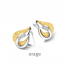 Orage zilveren bicolore oorringen met zirconium - 39249