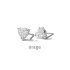 Orage zilveren oorringen met zirconium - 39253