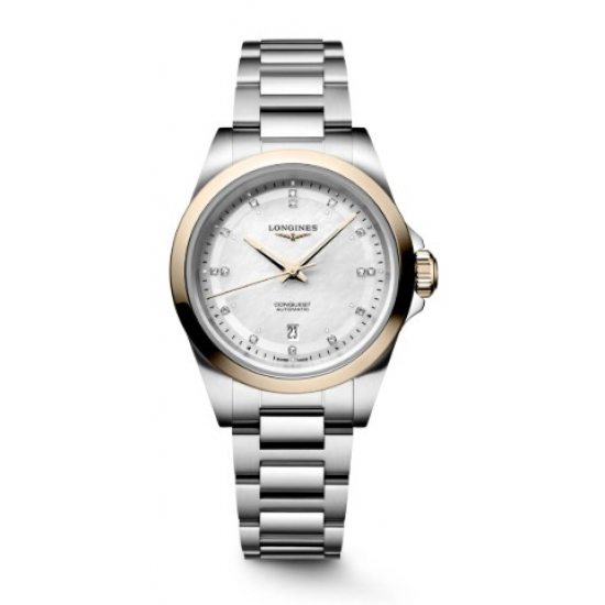 Longines Conquest dames uurwerk met diamant 0.037ct - 39263