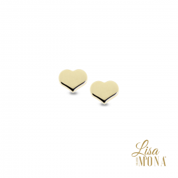 Lisa Mona - 14kt geelgouden oorringen - hartjes - 39295