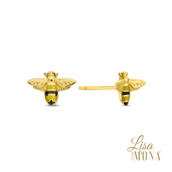Lisa Mona - 14kt geelgouden oorringen - Bij - 39298