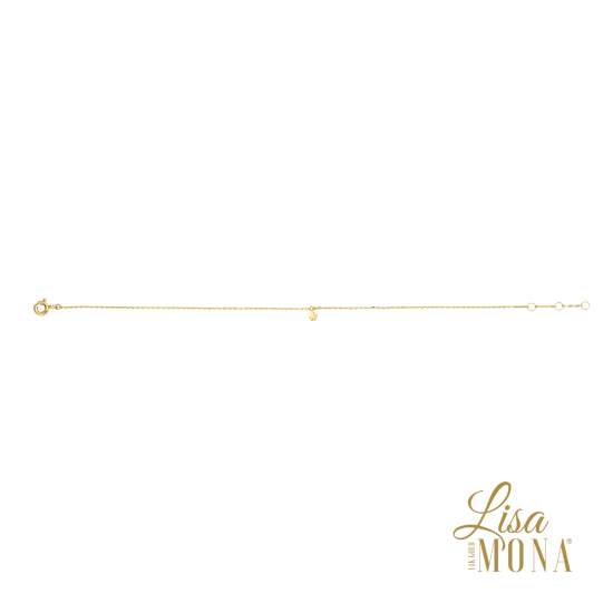 Lisa Mona - 14kt geelgouden armband - klavertje vier - 39305