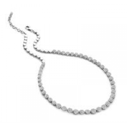 Silver Rose zilveren halsketting met zirconium - 39312